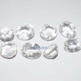 ওভাল কাট কোয়ার্টজ ক্রিস্টাল- Diamond Cut Quartz Crystal 400 Tk. Per Carat